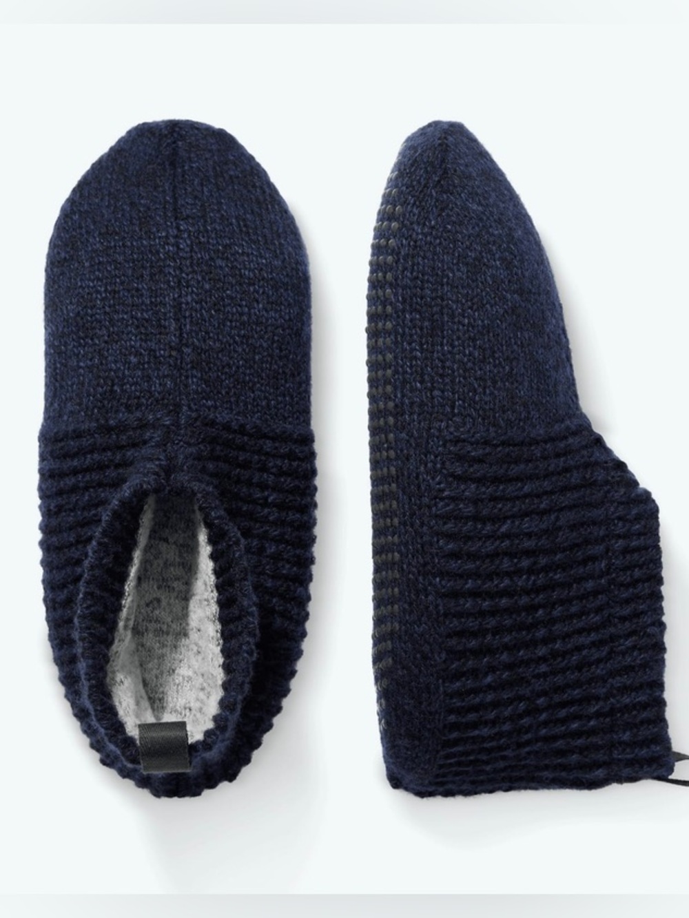 Bombas Youth Gripper Slipper Lined Slipper Sock Booties Navy Blue size 5 - 7 T